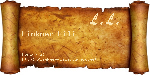 Linkner Lili névjegykártya